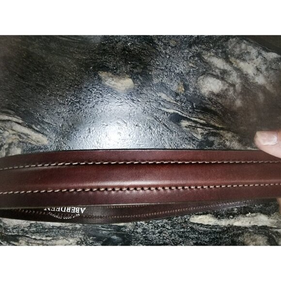 Genuine Cowskin Leather Belt Size 34 with Pewter Tone Classic Belt Buckle - Picture 4 of 4